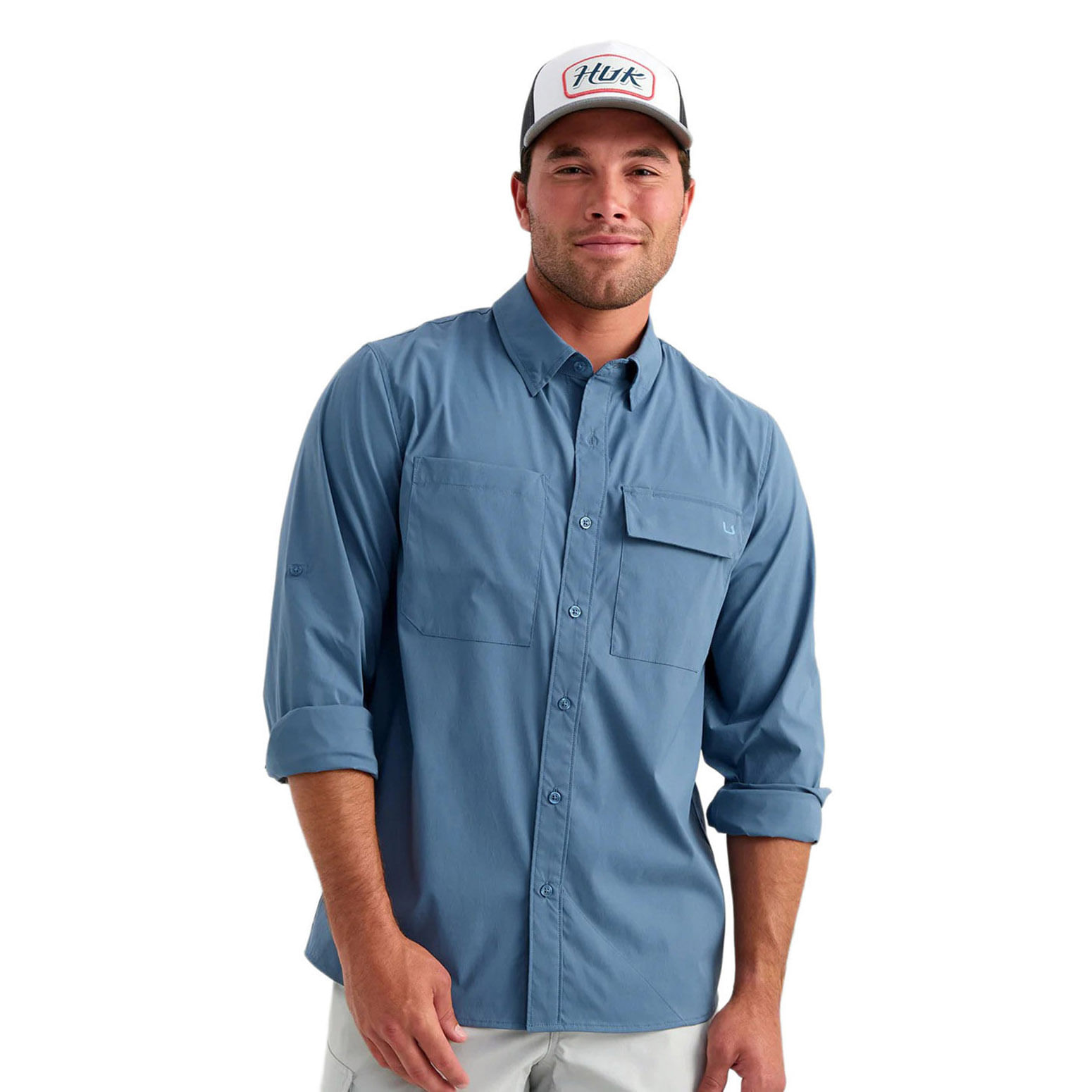 Huk-Icon-Long-Sleeve-T-Shirt---Men-s-Stormy-Blue