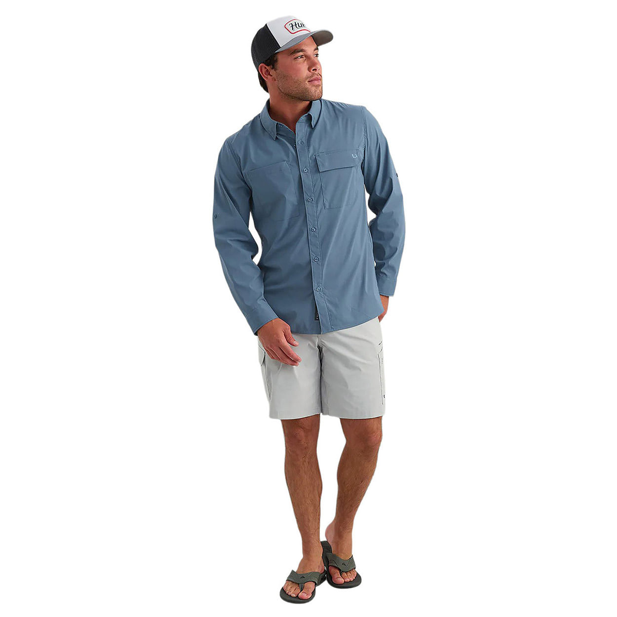 Huk-Icon-Long-Sleeve-T-Shirt---Men-s-Stormy-Blue