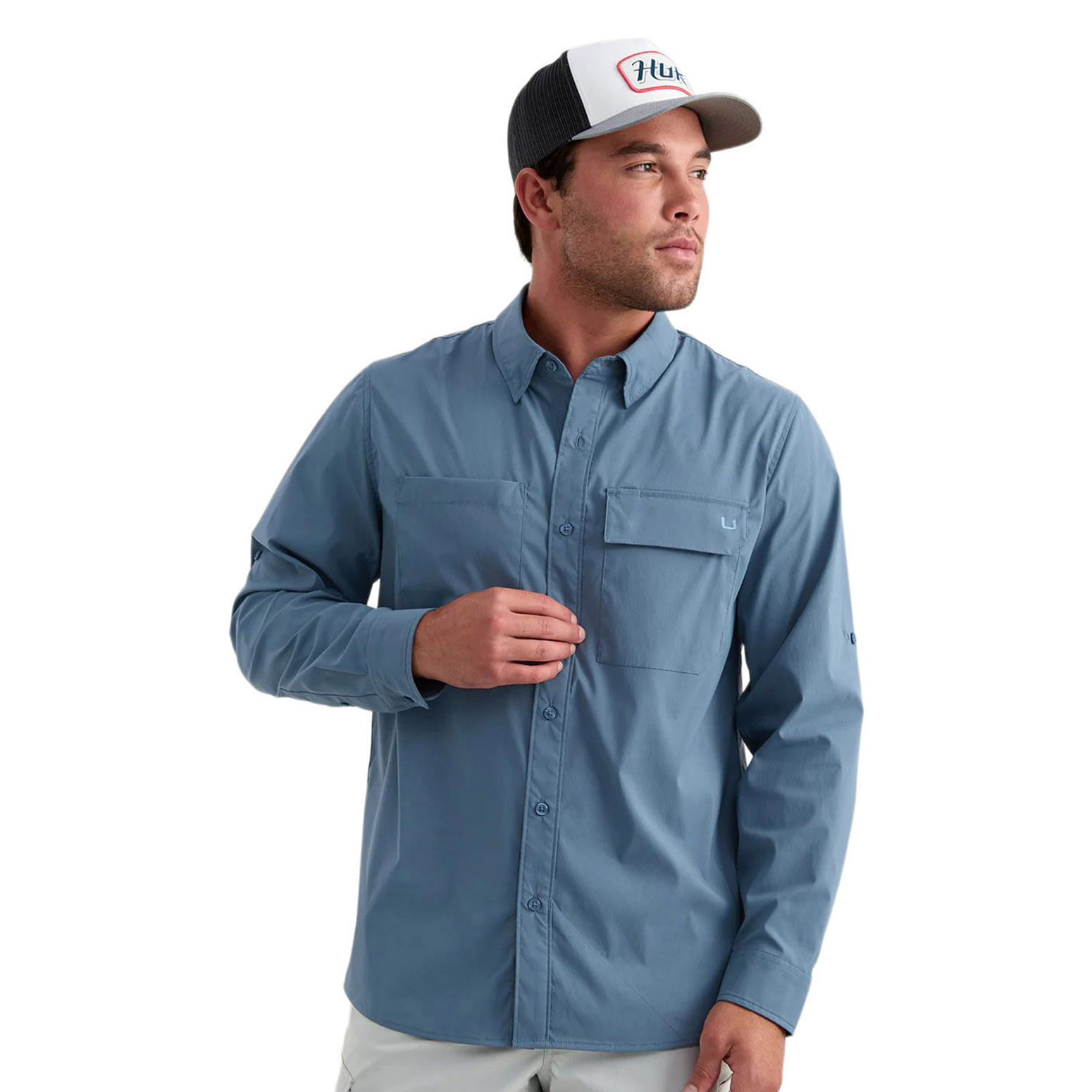 Huk-Icon-Long-Sleeve-T-Shirt---Men-s-Stormy-Blue
