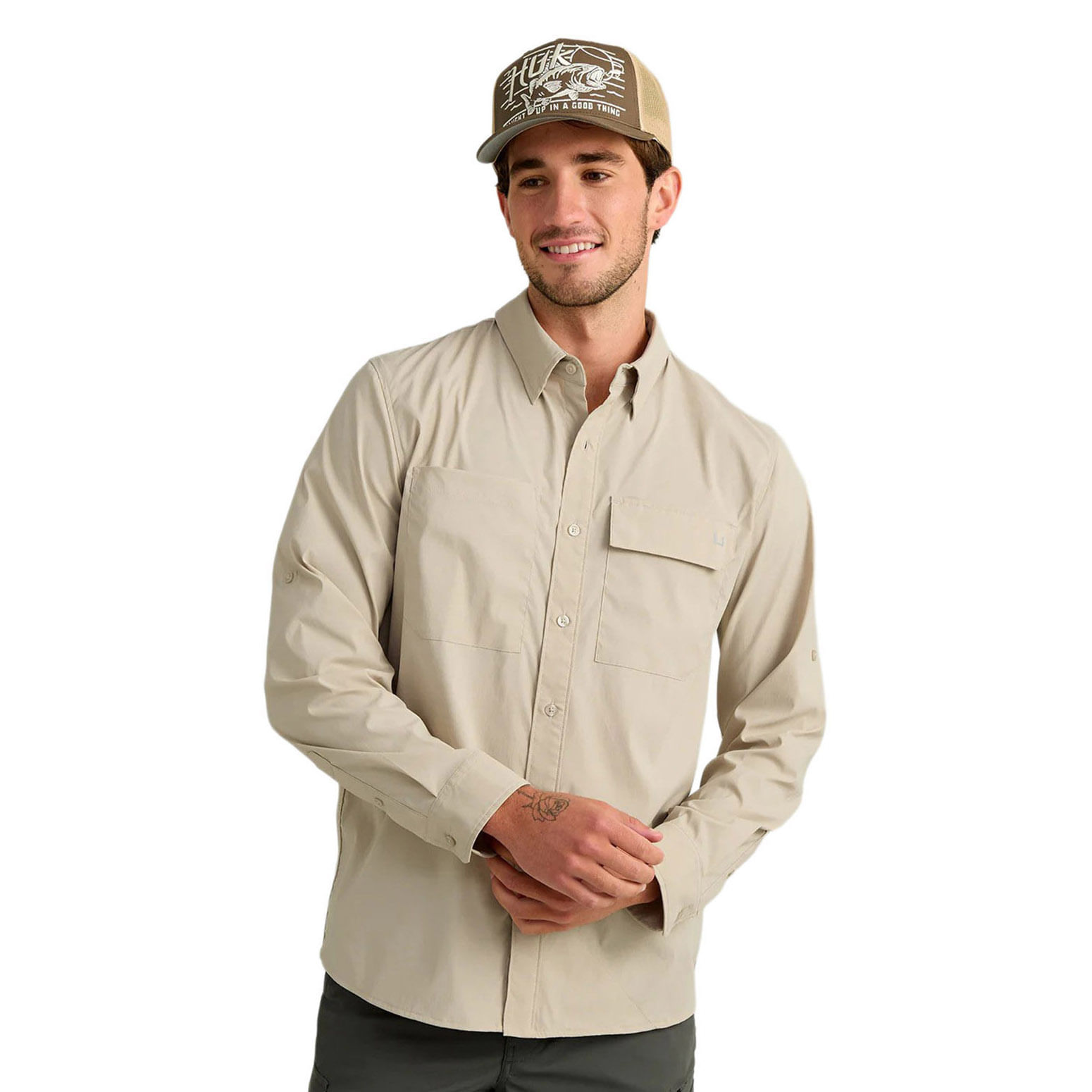 Huk-Icon-Long-Sleeve-T-Shirt---Men-s-River-Rock