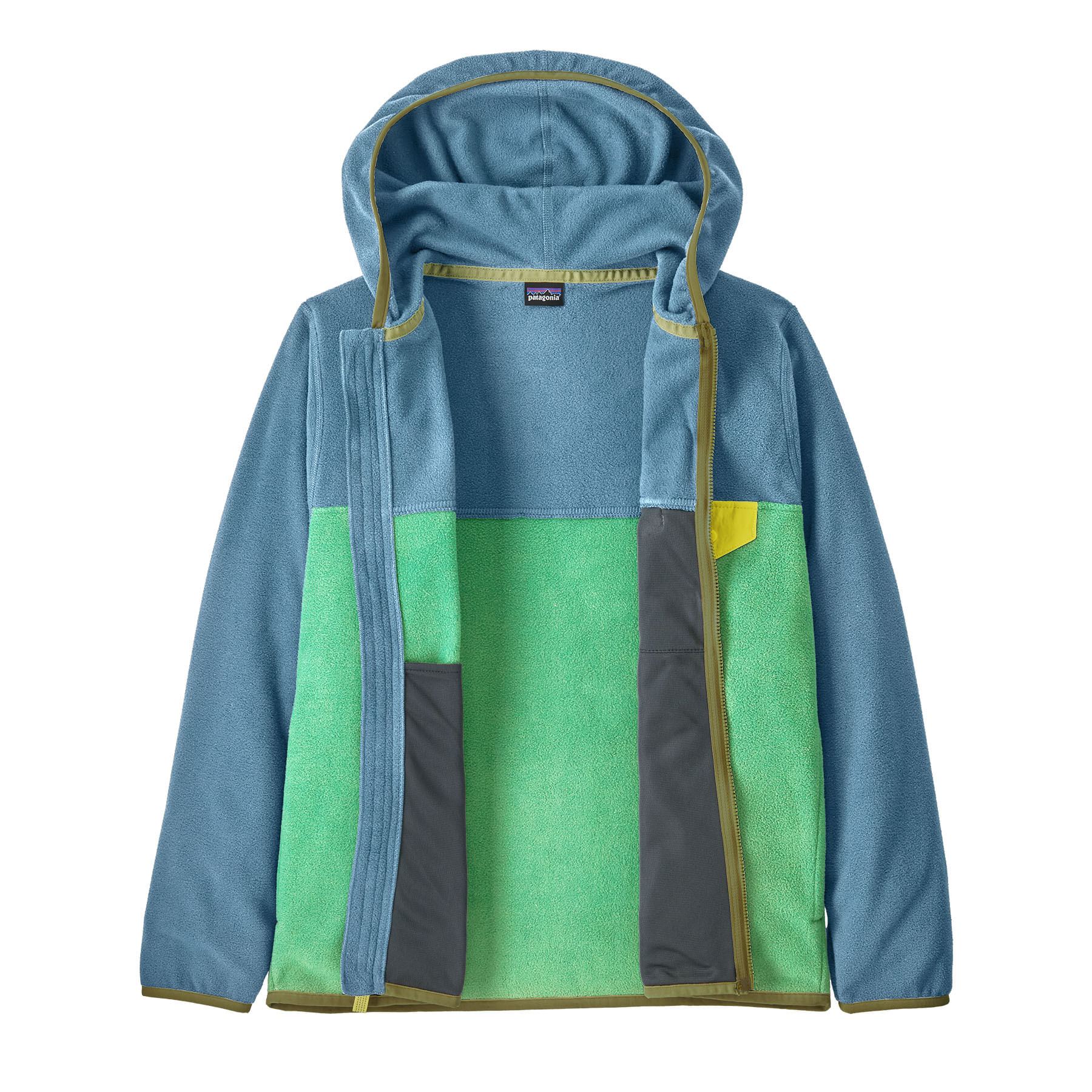 Patagonia Micro D Snap-T Fleece Jacket - Kids' - Forge Grey / Utility Blue M
