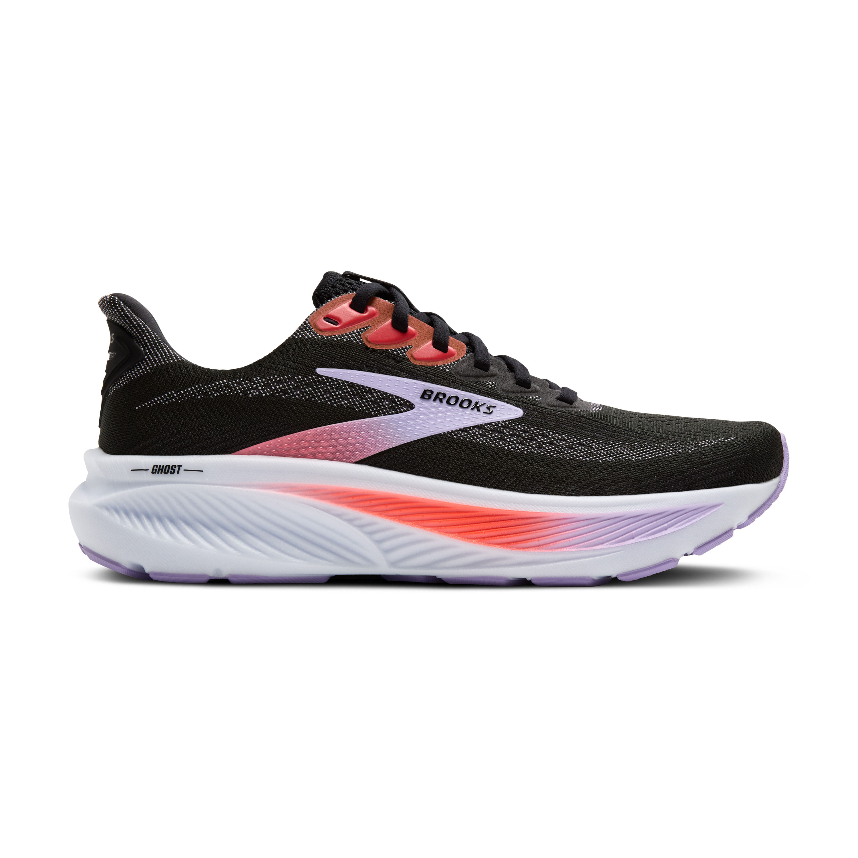 Brooks-Ghost-17-Running-Shoe---Women-s-Black---Purple---Coral