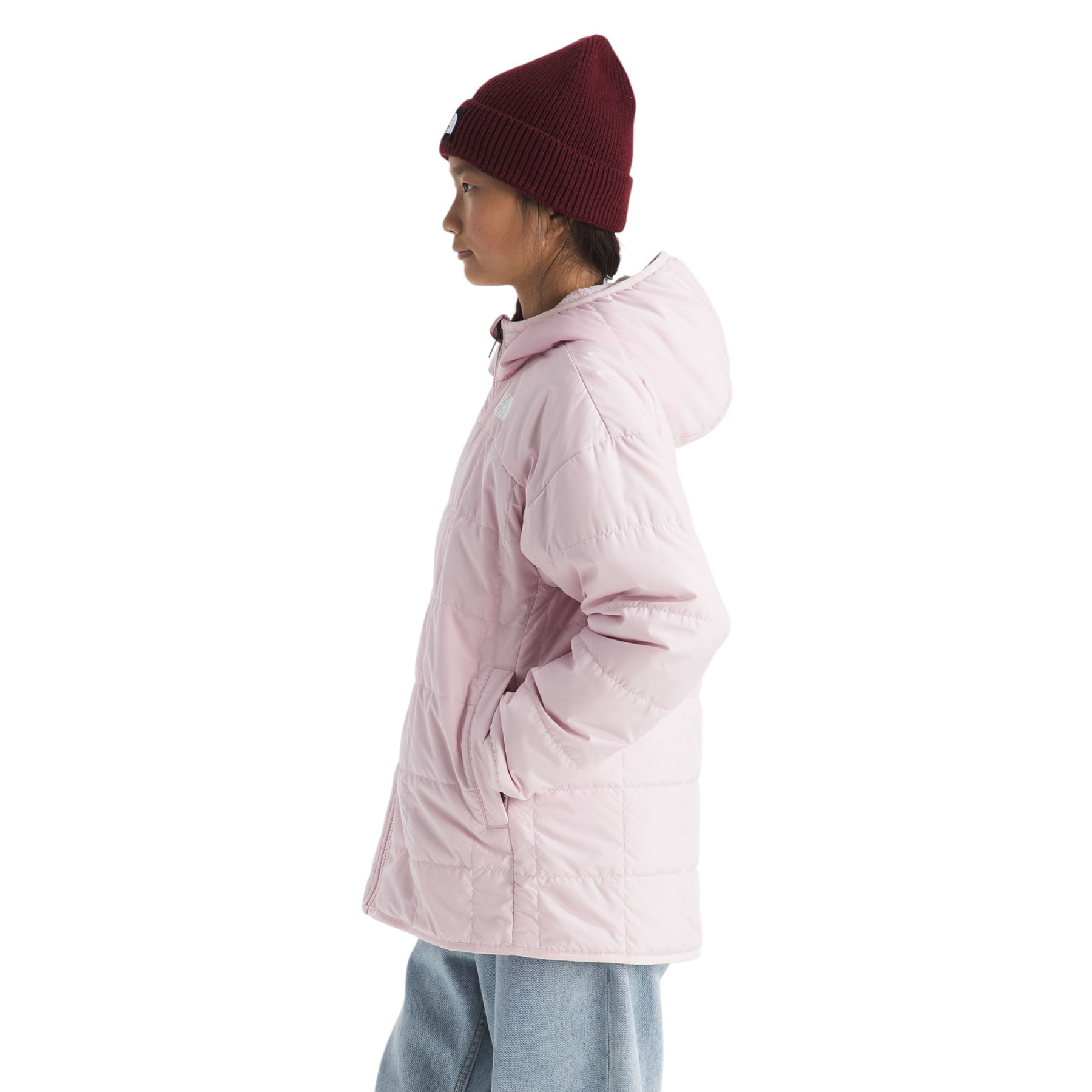 The-North-Face-Reversible-Shasta-Short-Parka---Girls--Pale-Blossom