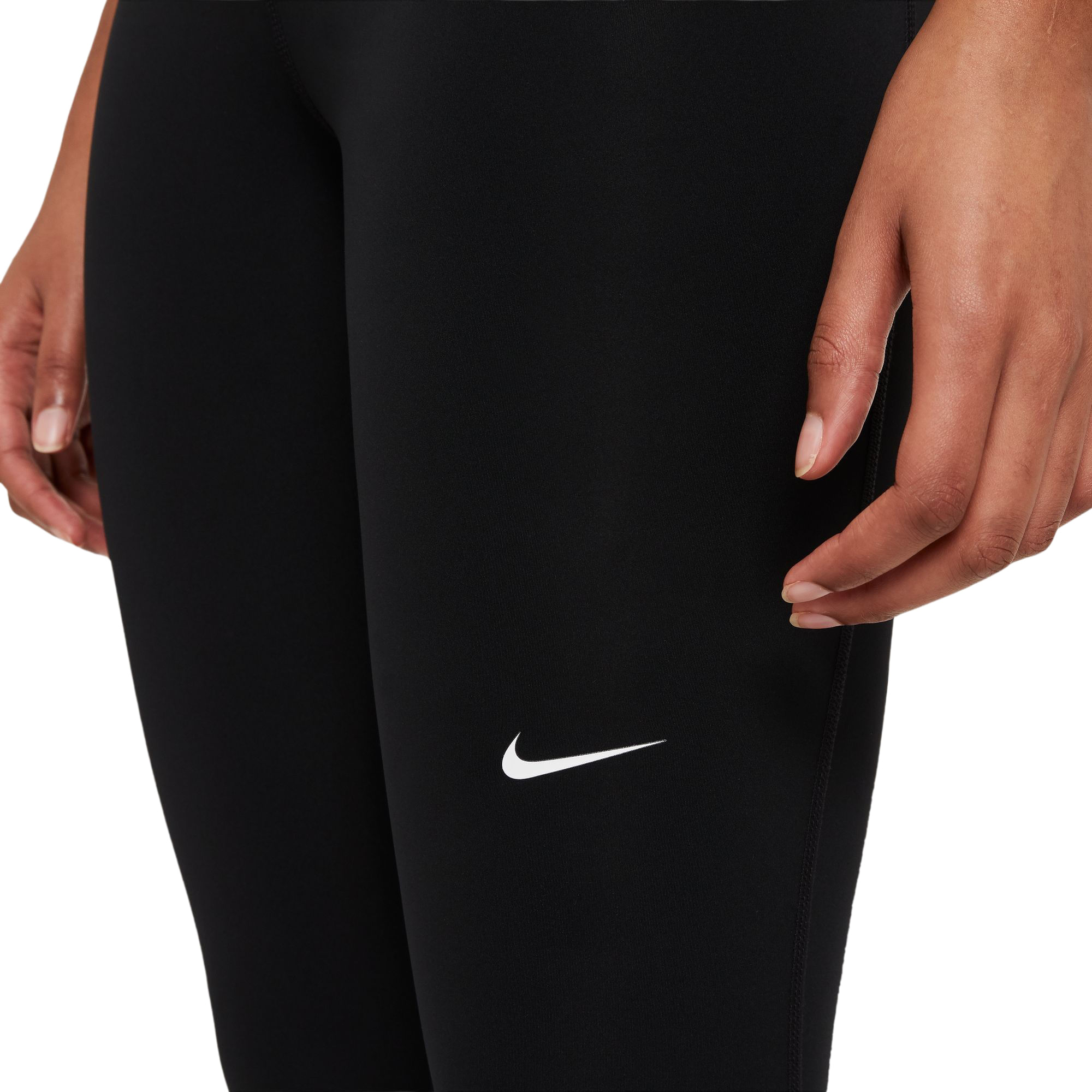 Nike-Pro-Mid-Rise-Mesh-Paneled-Leggings---Women-s-Black---White