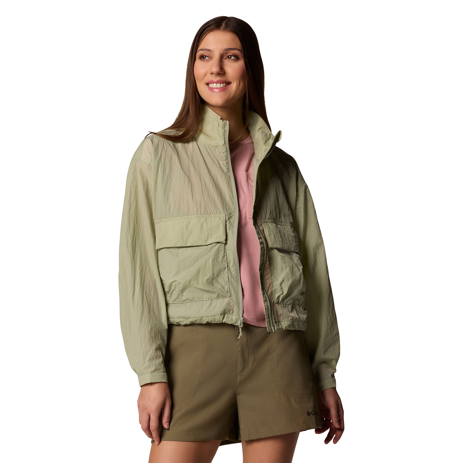 Columbia Paracutie Cropped Cargo Windbreaker - Women's - Als.com