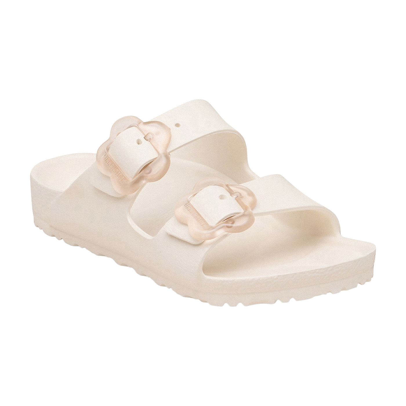 Birkenstock Arizona Flower Buckle Eva Sandal - Girls' - Eggshell 29