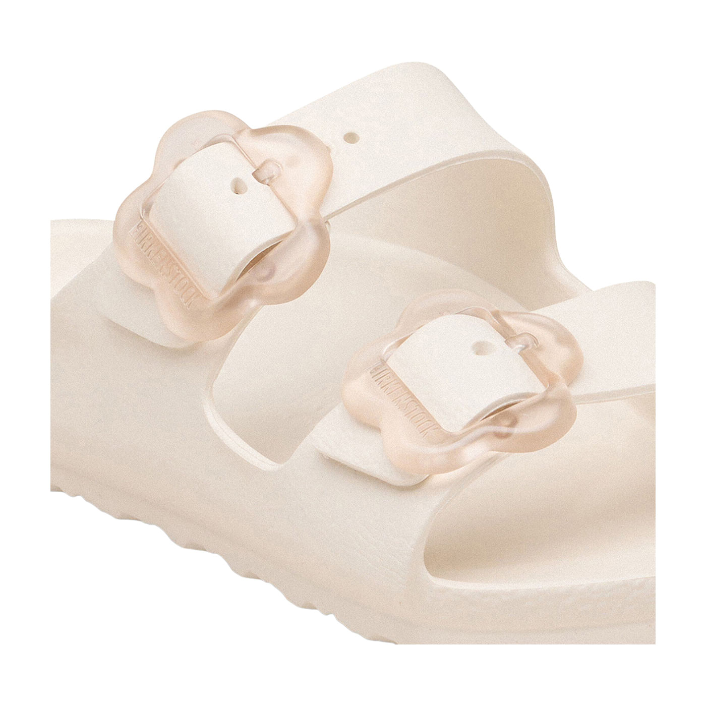Birkenstock Arizona Flower Buckle Eva Sandal - Girls' - Eggshell 29