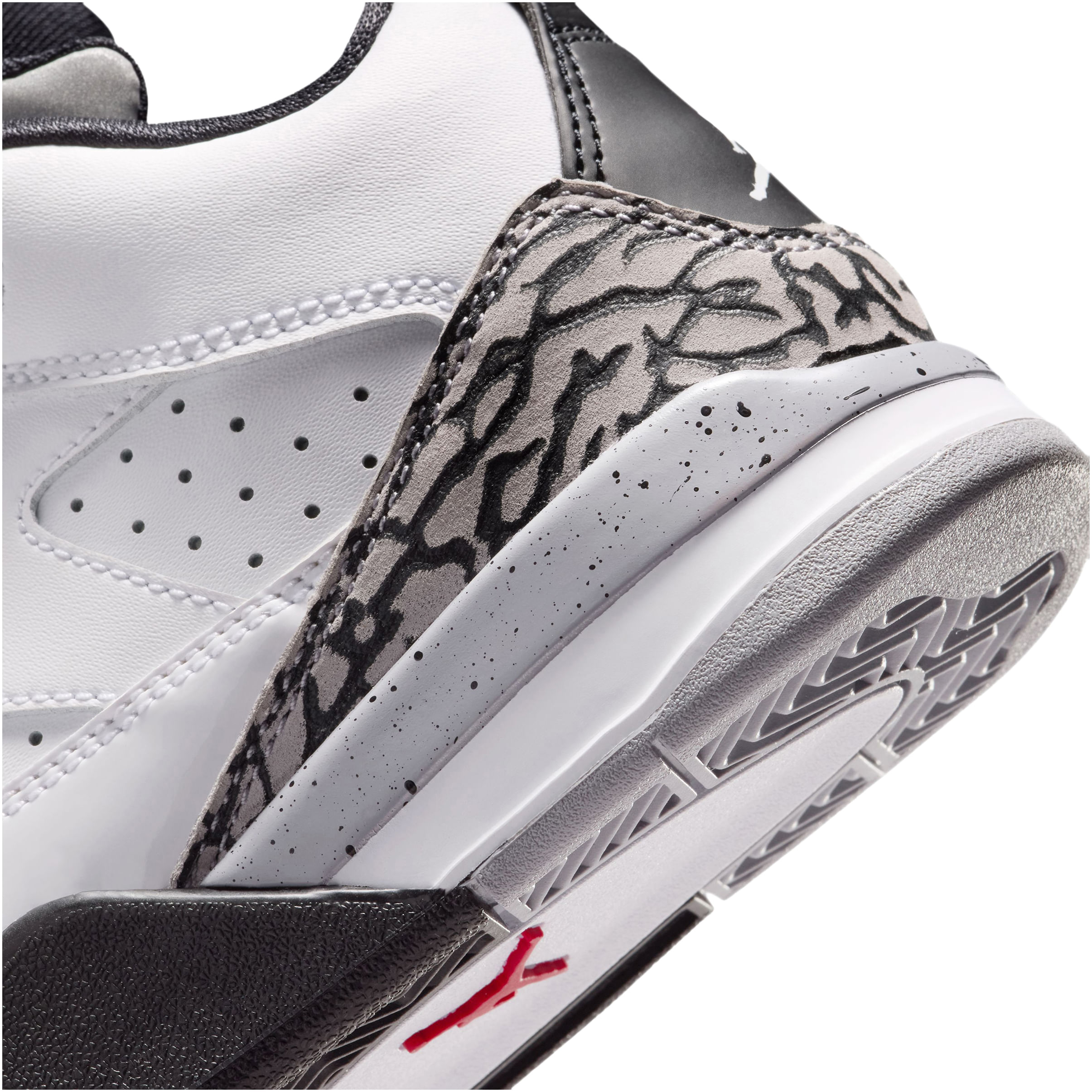Jordan Son of Mars Low Shoe - Kids' - White / Gym Red Black Cement Grey 1Y
