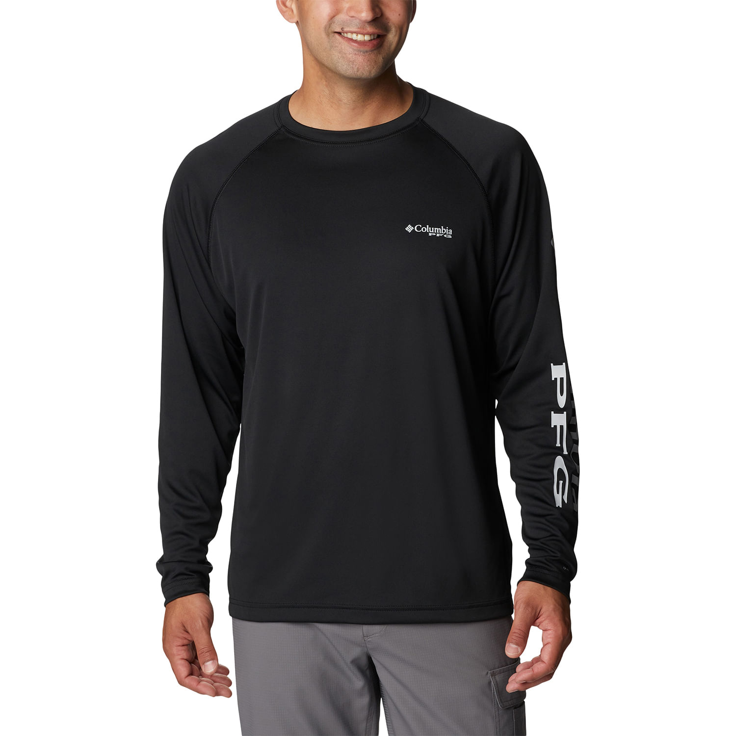Columbia-Terminal-Tackle-Shirt---Men-s-Black---Cool-Grey