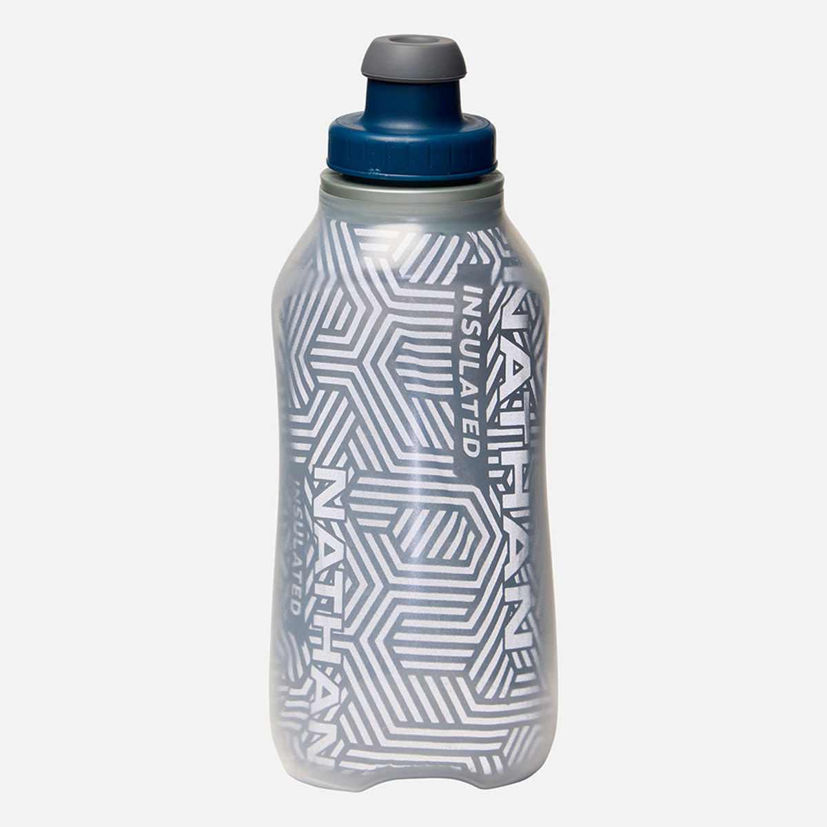 Nathan SpeedDraw 2 Insulated Flask - 12oz - Vapor Grey / Sailor Blue