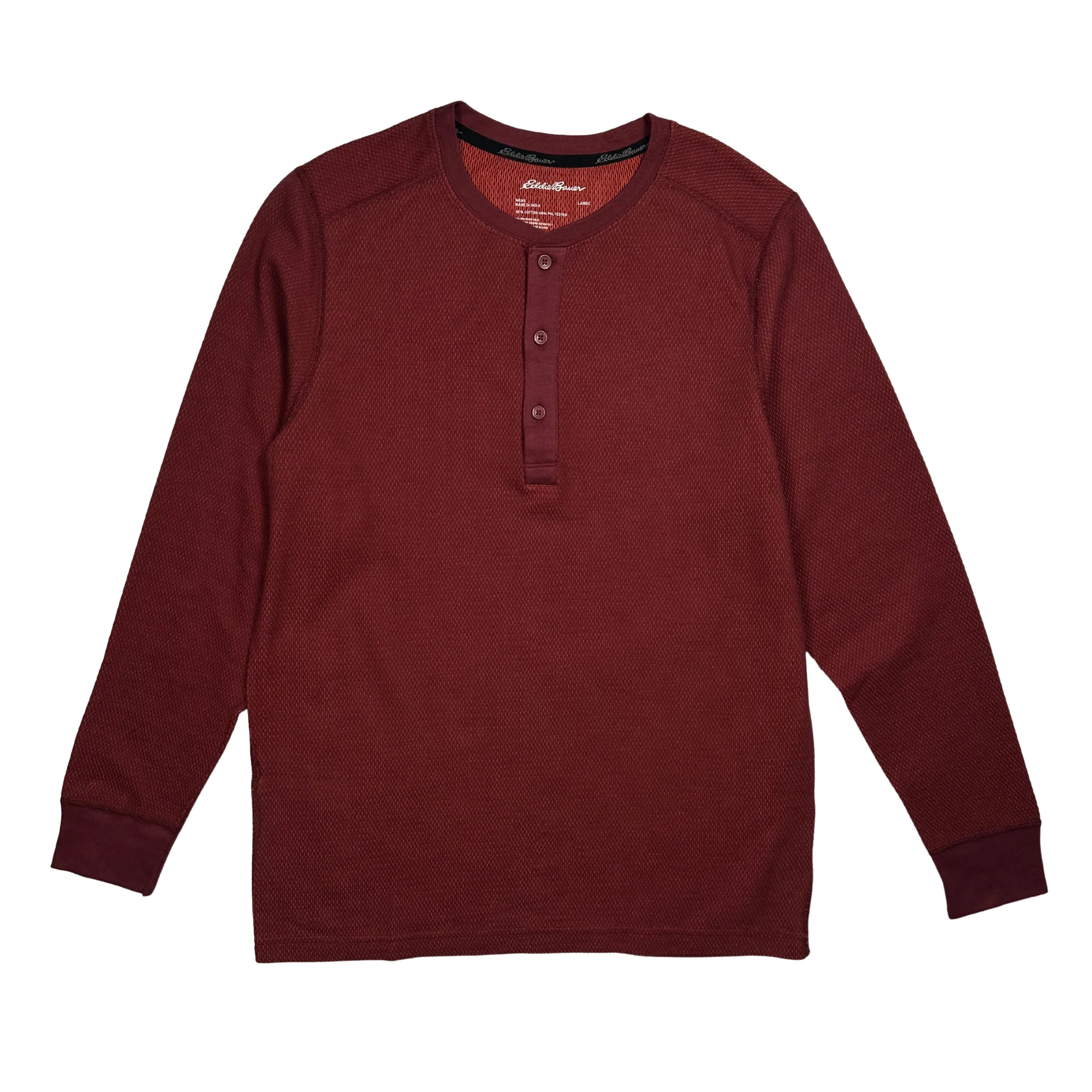 Eddie-Bauer-Midweight-Waffle-Henley-Top---Men-s-Burgundy