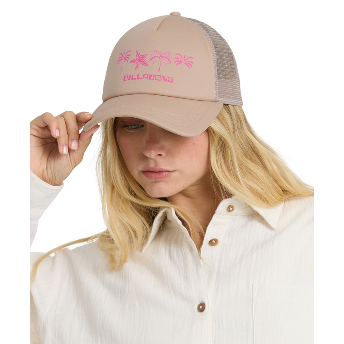 Billabong-Across-Waves-Trucker-Hat---Women-s-Oatmeal
