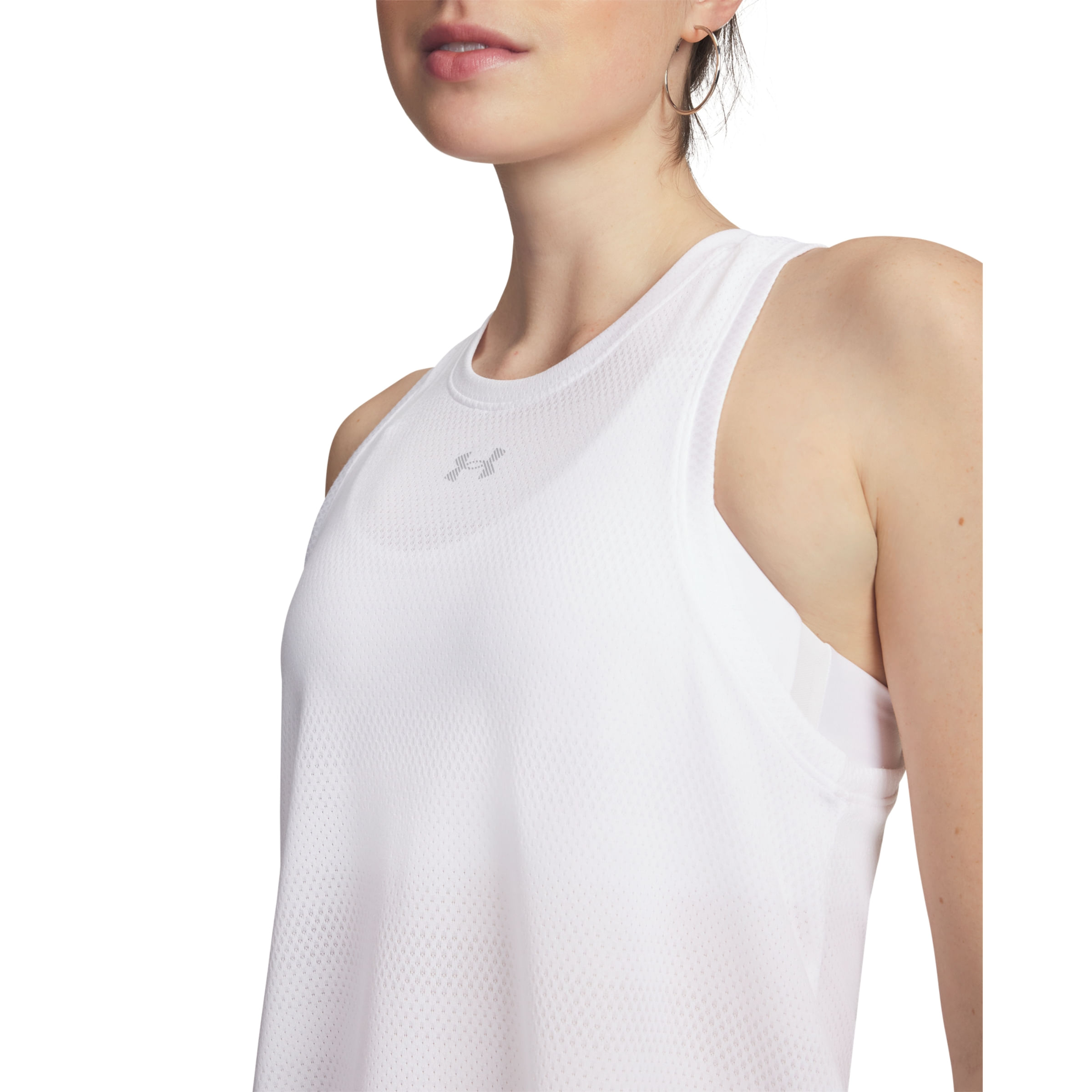 Under Armour UA Velociti Run Single Tank Top- Women's - White / Reflective L
