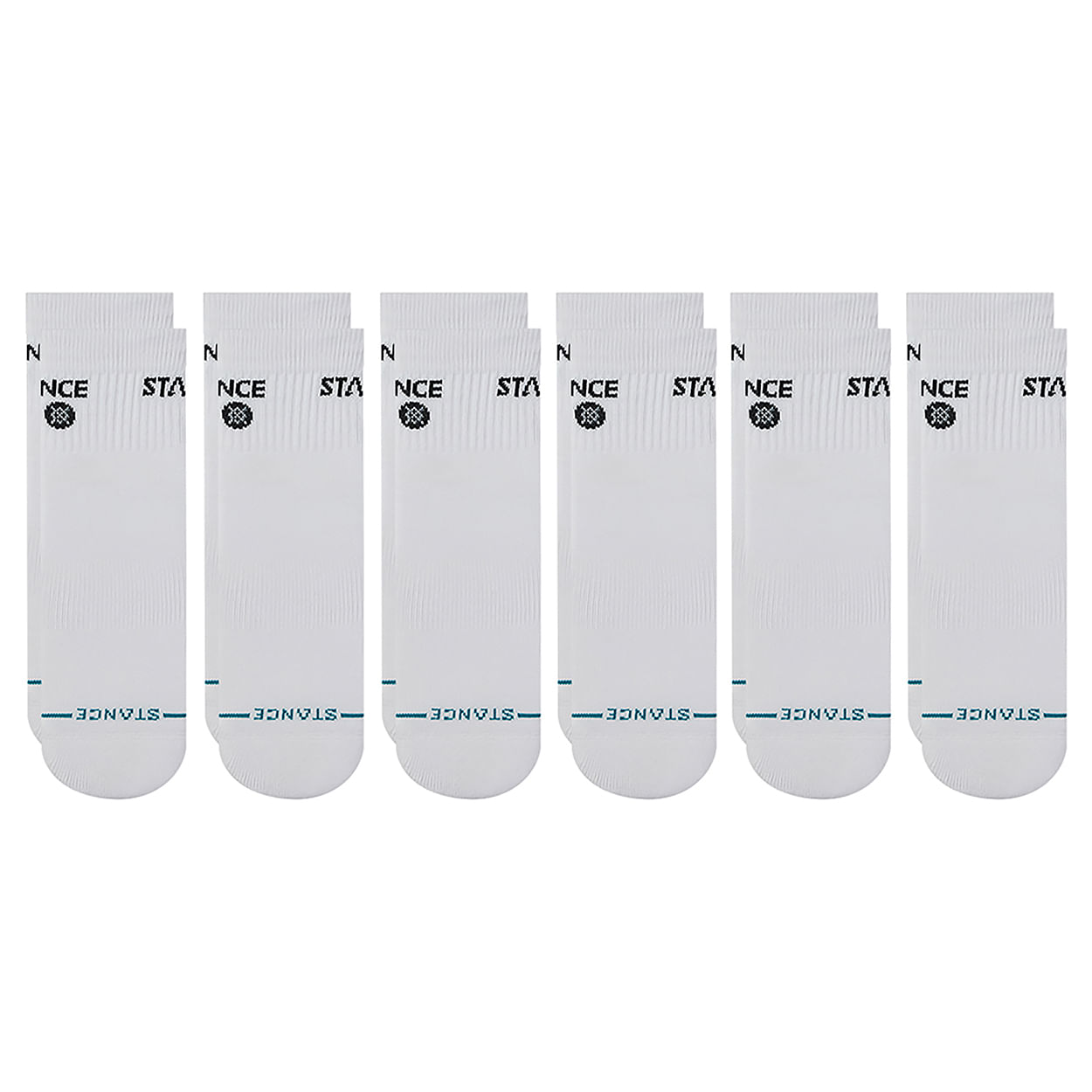 Stance-Origin-6-Pack-Quarter-Sock-White
