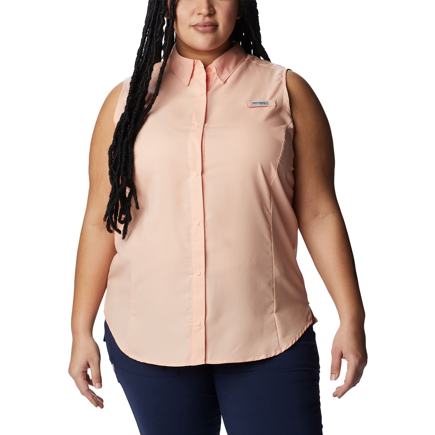 Columbia-PFG-Tamiami-Sleeveless-Shirt---Women-s-Light-Coral