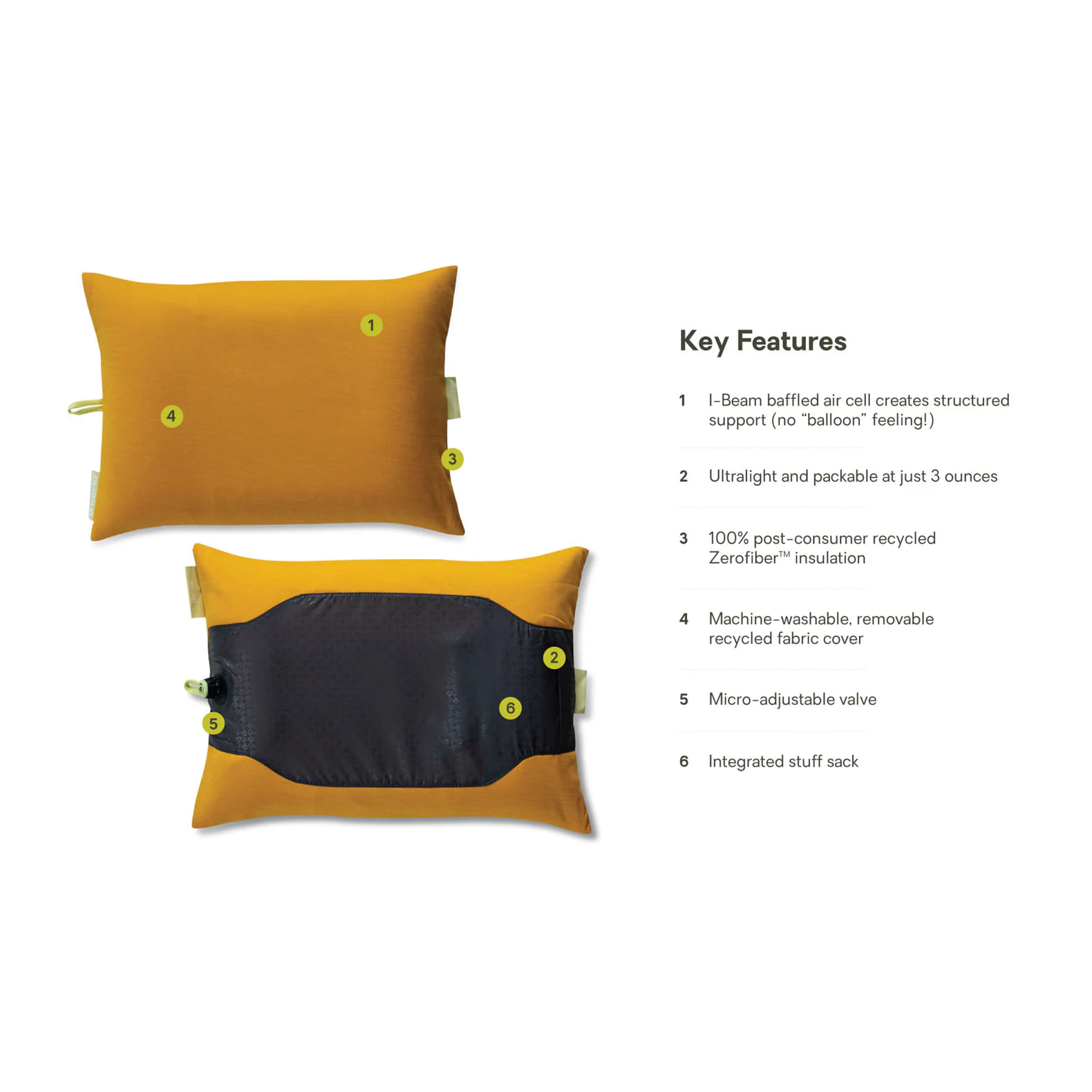 NEMO Fillo Elite Ultralight Backpacking Pillow - Als.com