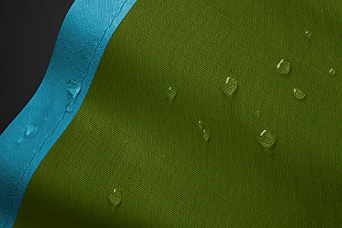 GRAND-TRUNK-Trunk-Tech-Double-Hammock-Two-Person-Camping-Portable-and-Travel-Hammock-Nylon-and-Weather-Proof-Strap-to-Trees-Green-with-Aqua-Trim-alt2