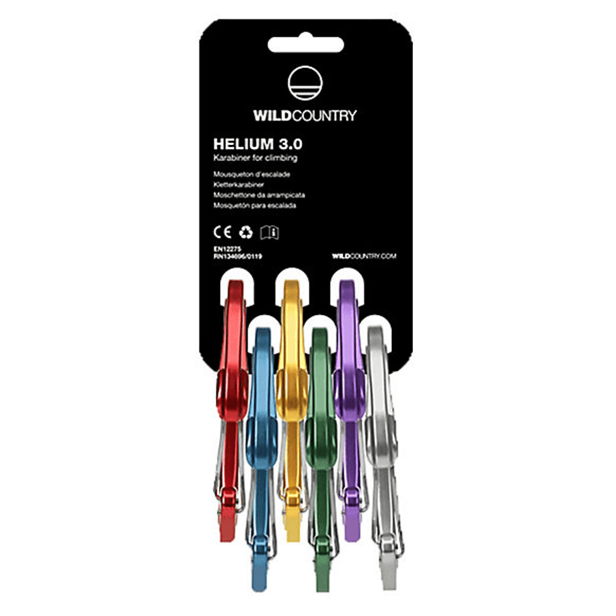 Wild Country Helium 3.0 Rack Carabiner Set (6 Pack) - Multi