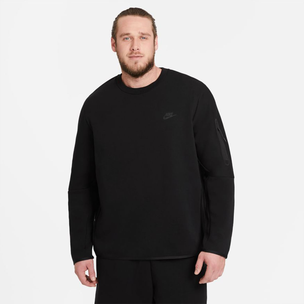 Nike Sportswear Tech Fleece Crew Sweater Black Mens Size factory XL CU4505-010