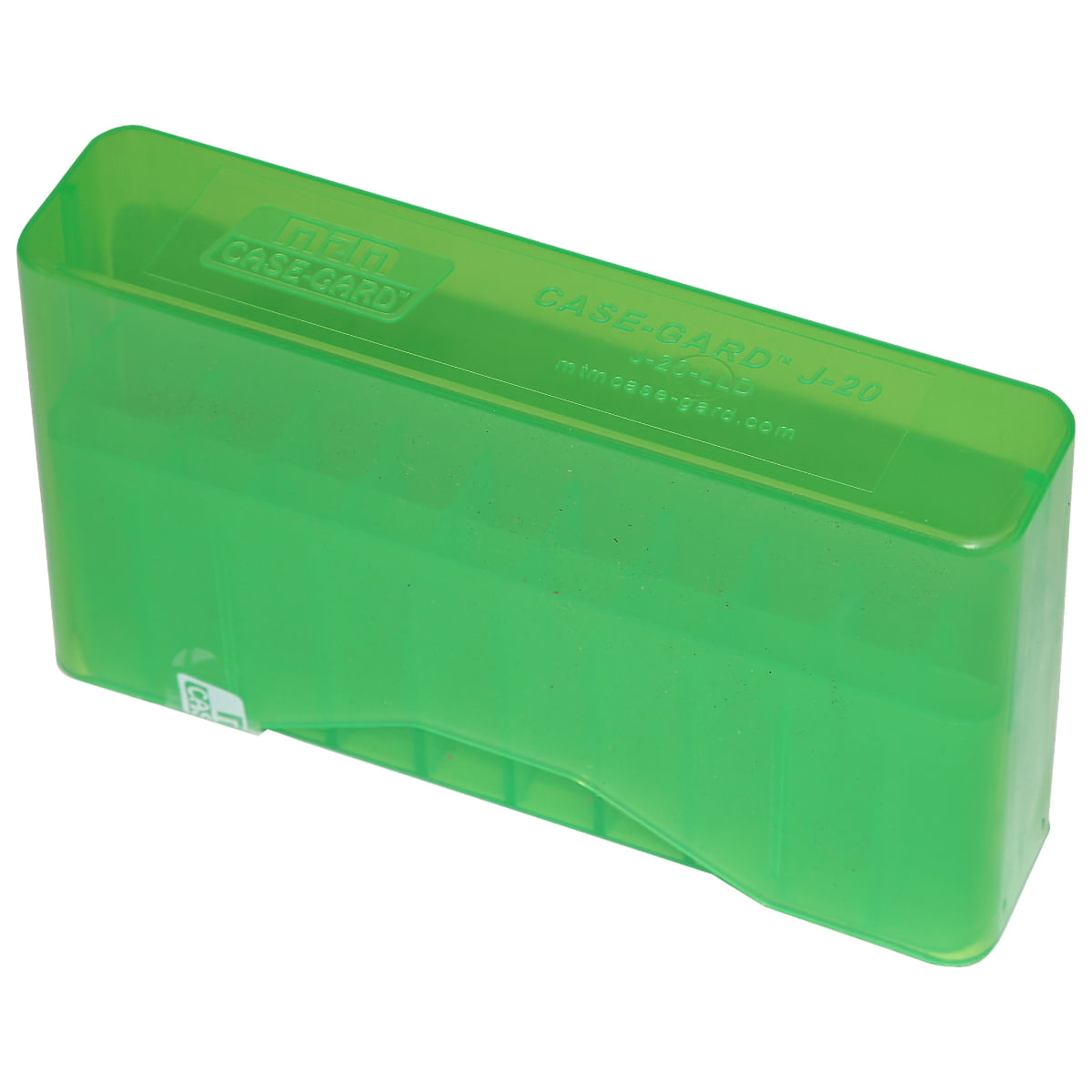MTM Case-Gard Slip Top 30-06 Springfield / 30-30 Winchester / 270 Winchester / 308 Winchester Rifle Ammo Box 20 Rounds - CLEAR GREEN 30-06 / 30-30 / 270 Win / 308 Win