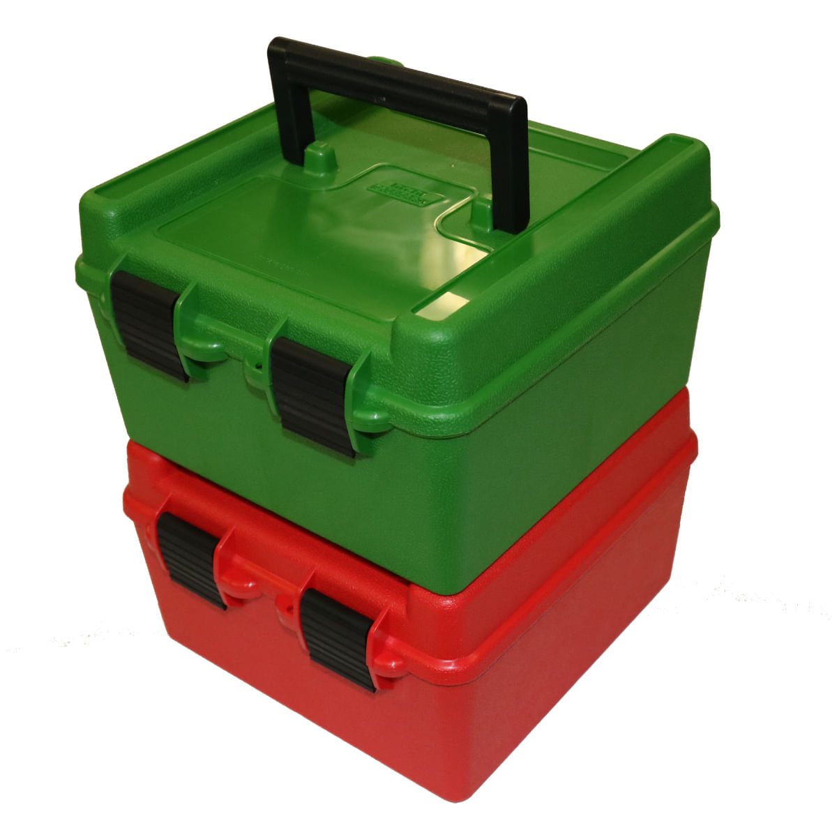 MTM Case-Gard Deluxe 22-250 Remington / 243 Winchester / 308 Winchester / 220 Swift Rifle Ammo Box 100 Rounds - GREEN 22-250 / 243 Win / 308 Win / 220 Swift