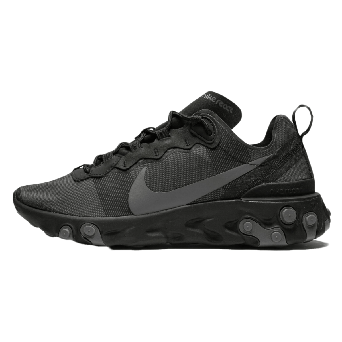 Nike react element 55 men's black hotsell